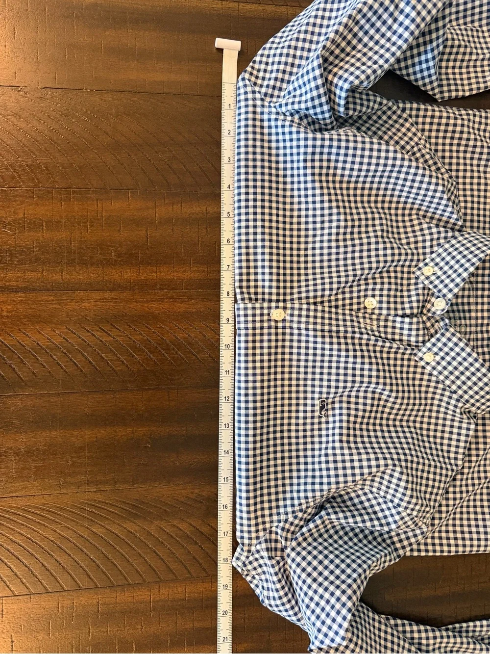 Vineyard Vines Boys Youth 16 Large Navy and White Gingham Button-Down Shirt